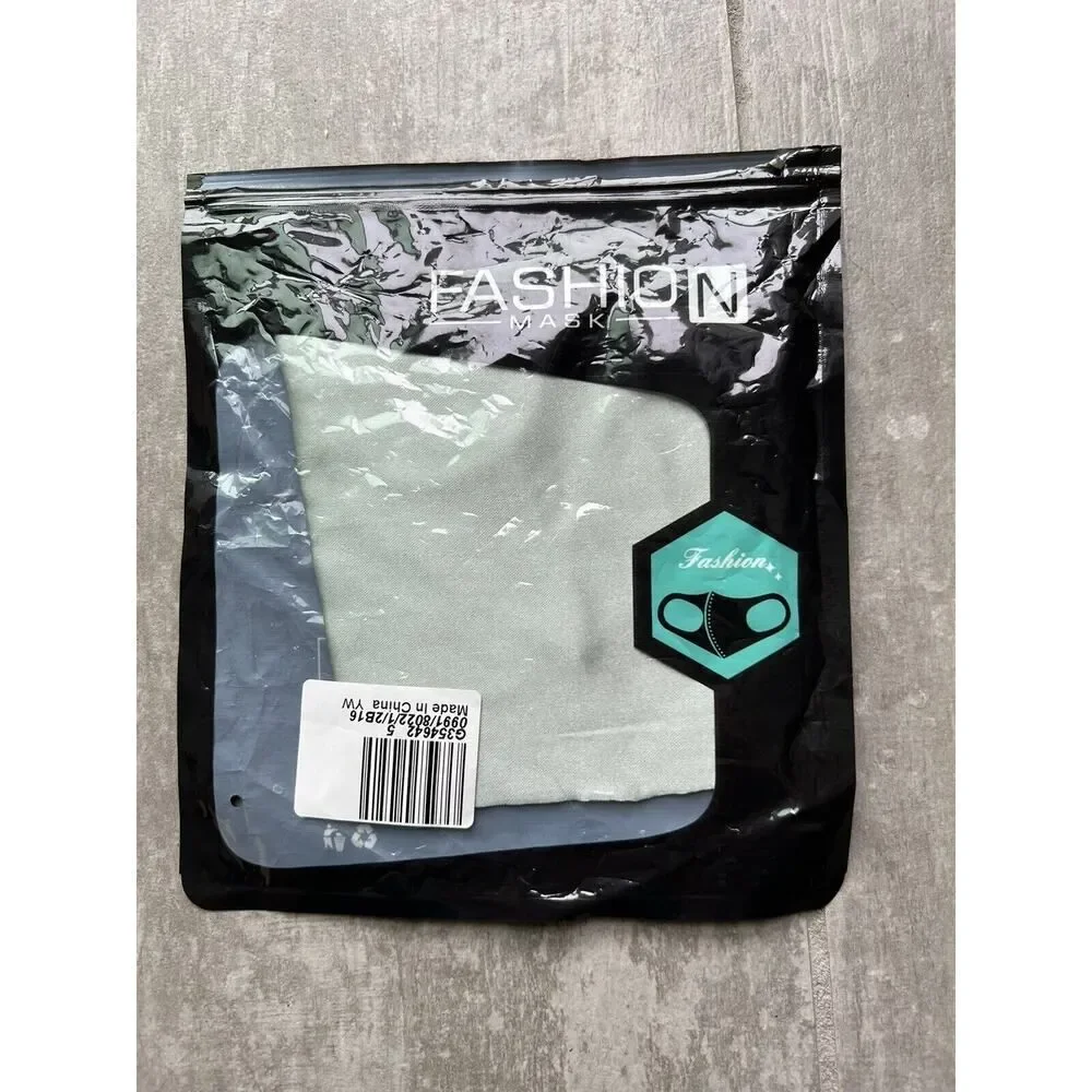 Sage Green Silky Satin Cloth Fashion Face Mask NEW Women's Washable Luxury